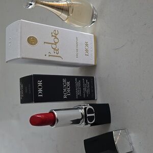 New In BOX Dior Rouge Lipstick 999 &  J'adore DIOR Best Sellers Deluxe Trvl Duo